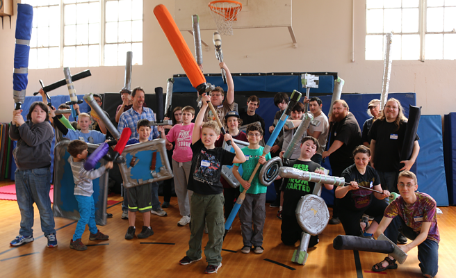 Jonathan Chase puts on summertime boffer workshops for kids of all ages with autism.